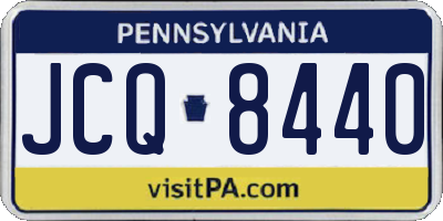 PA license plate JCQ8440