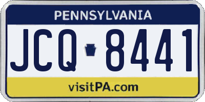 PA license plate JCQ8441