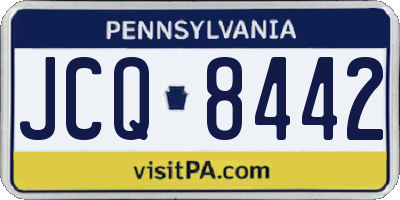 PA license plate JCQ8442