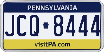 PA license plate JCQ8444