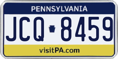 PA license plate JCQ8459