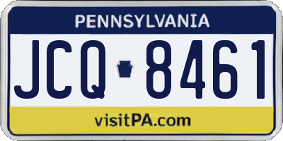 PA license plate JCQ8461