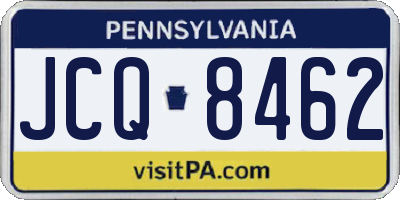 PA license plate JCQ8462