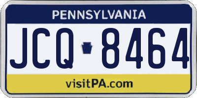 PA license plate JCQ8464