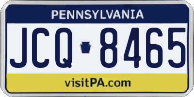 PA license plate JCQ8465