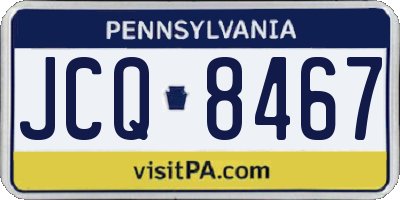 PA license plate JCQ8467