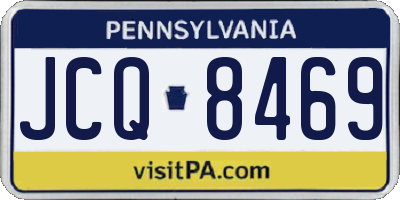 PA license plate JCQ8469