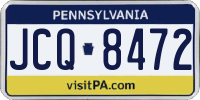 PA license plate JCQ8472