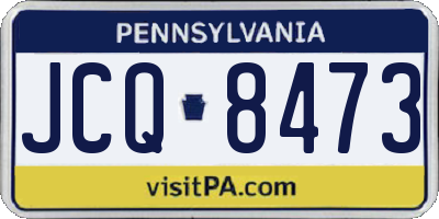 PA license plate JCQ8473