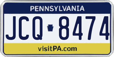 PA license plate JCQ8474