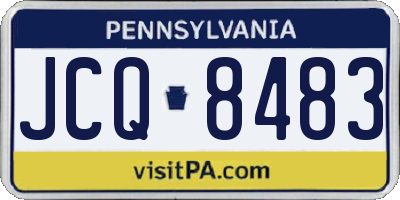 PA license plate JCQ8483