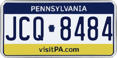 PA license plate JCQ8484