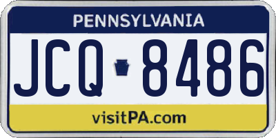 PA license plate JCQ8486