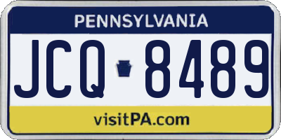 PA license plate JCQ8489