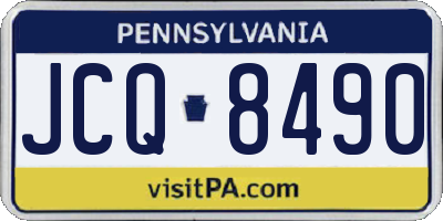 PA license plate JCQ8490