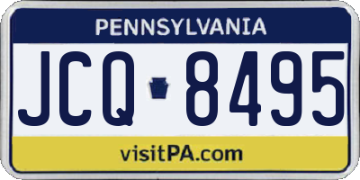PA license plate JCQ8495