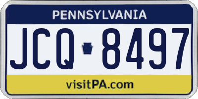 PA license plate JCQ8497