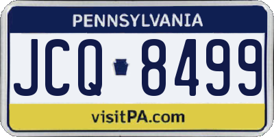PA license plate JCQ8499