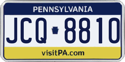 PA license plate JCQ8810