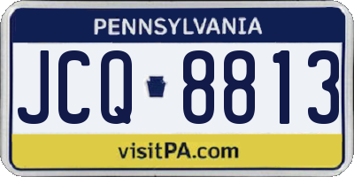 PA license plate JCQ8813