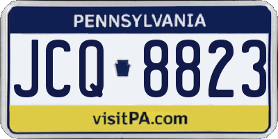 PA license plate JCQ8823