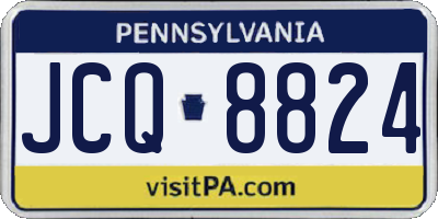 PA license plate JCQ8824