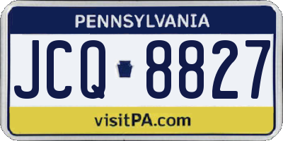 PA license plate JCQ8827