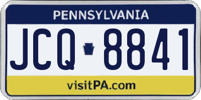 PA license plate JCQ8841