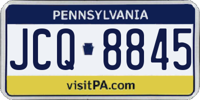 PA license plate JCQ8845
