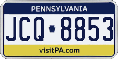 PA license plate JCQ8853