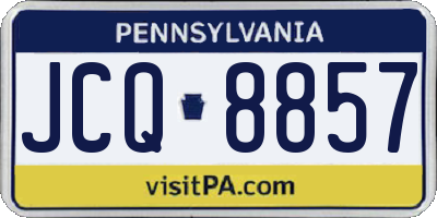 PA license plate JCQ8857