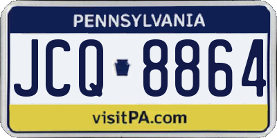 PA license plate JCQ8864