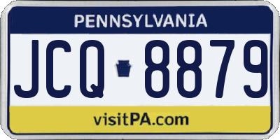PA license plate JCQ8879