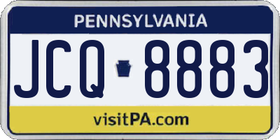PA license plate JCQ8883