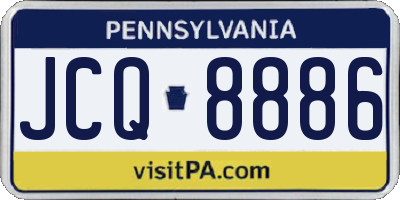 PA license plate JCQ8886