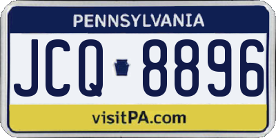 PA license plate JCQ8896