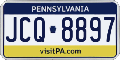 PA license plate JCQ8897