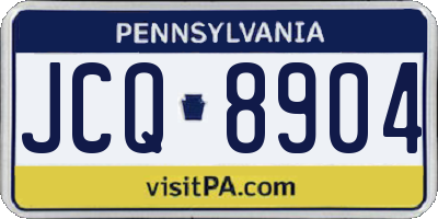 PA license plate JCQ8904