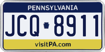 PA license plate JCQ8911