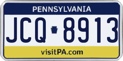 PA license plate JCQ8913