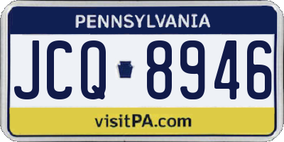 PA license plate JCQ8946