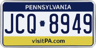 PA license plate JCQ8949