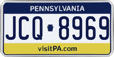 PA license plate JCQ8969