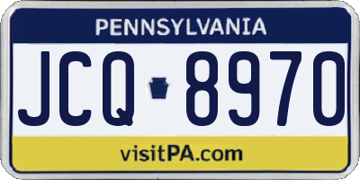 PA license plate JCQ8970