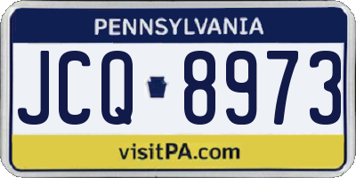 PA license plate JCQ8973