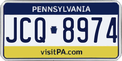 PA license plate JCQ8974