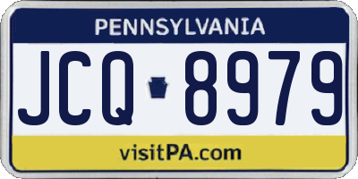 PA license plate JCQ8979