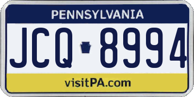 PA license plate JCQ8994