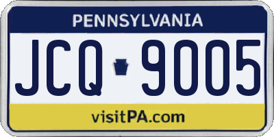 PA license plate JCQ9005