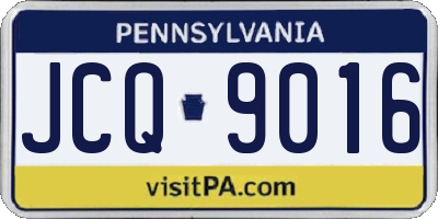 PA license plate JCQ9016
